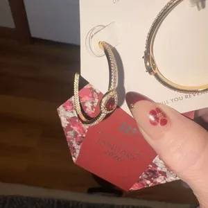 Authentic Golden Chrysalis Garnet Hoop Talismans
