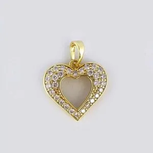 Authentic Radiant Heart of Eternity: 1Ct Simulated Diamond and Gold-Plated Sacred Pendant