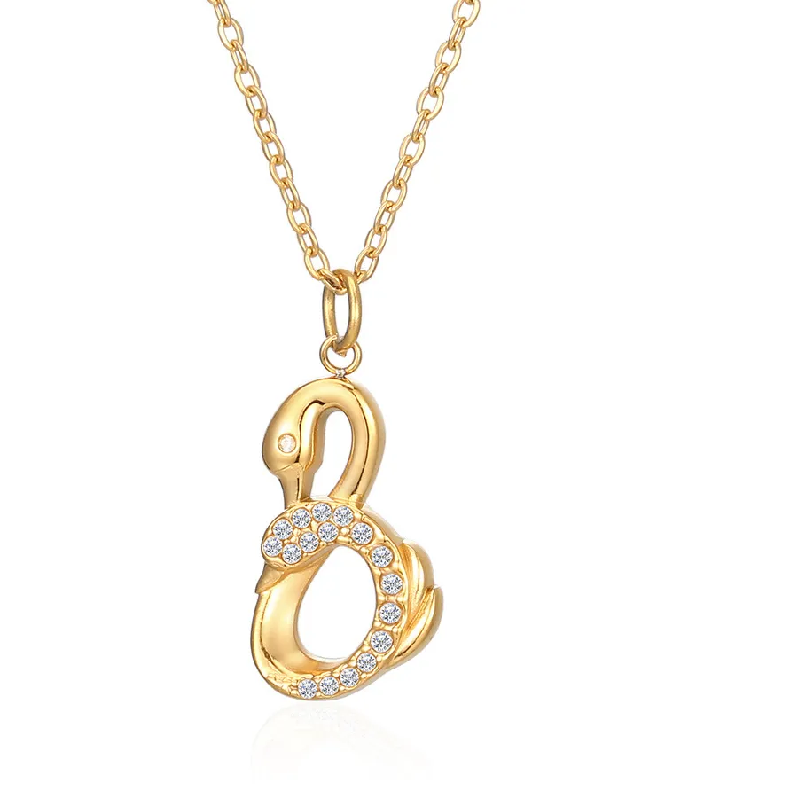 Authentic Women Delicate Swan Pendant Animal Necklace Jewelry For Him