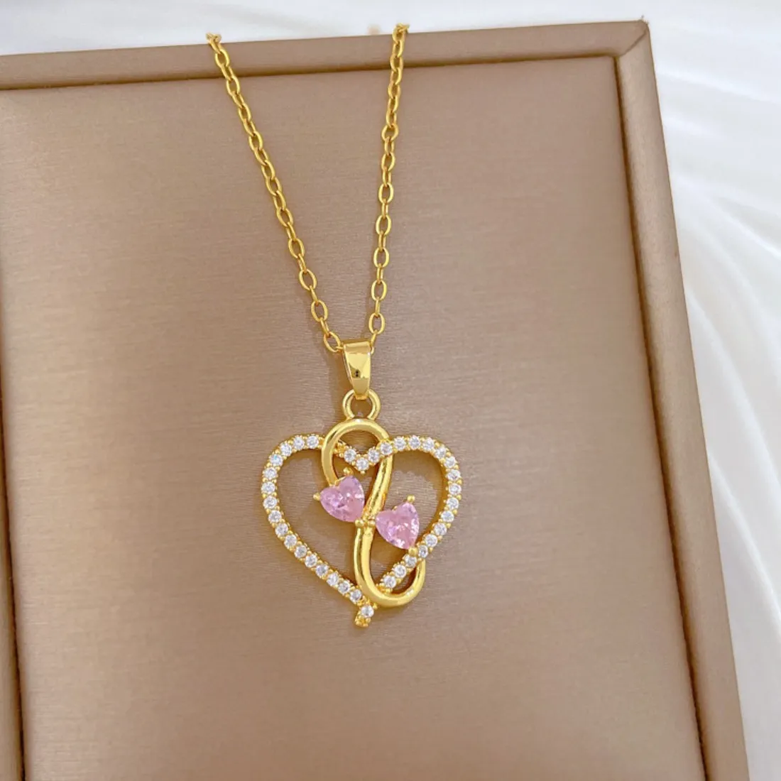 Authentic The Eternal Heart of Devotion Gold-Plated Infinite Love Talisman