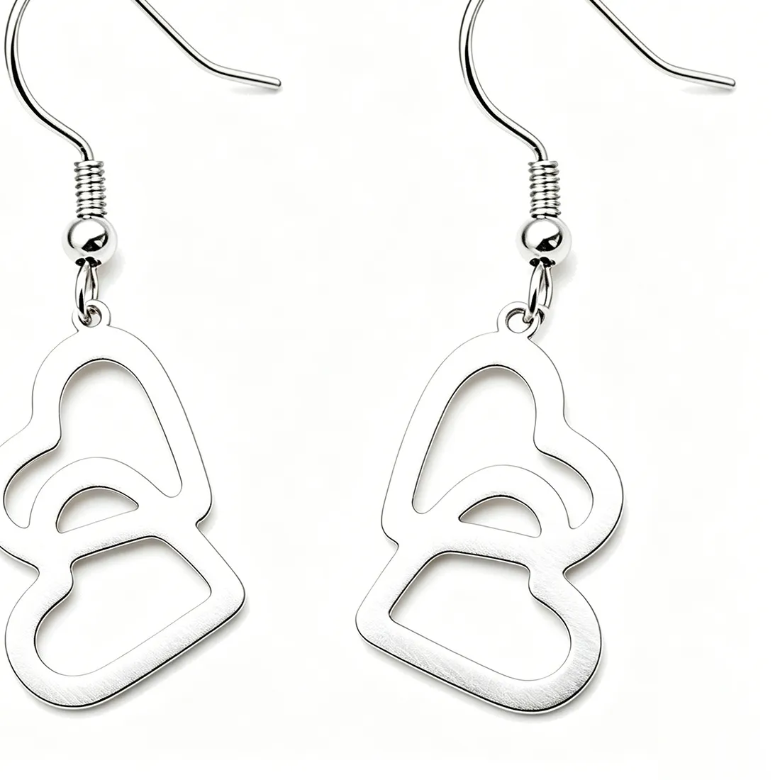 Authentic Intertwined Hearts of Eternal Resonance Dangle Earrings