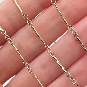 Authentic Mystical Bamboo Bar Chain Necklace: Golden Protection and Harmony