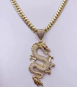 Authentic The Guardian Dragon Moissanite Talisman in Radiant 14K Gold Over Silver