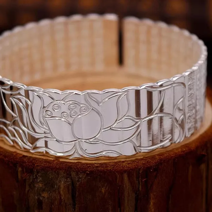Authentic The Luminous Lotus Heart Sutra Bangle