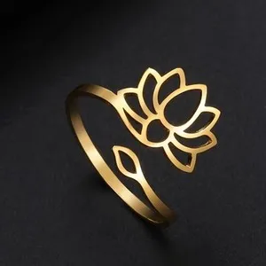 Authentic The Ethereal Lotus Bypass Ring: A Vessel of Radiant Awakening