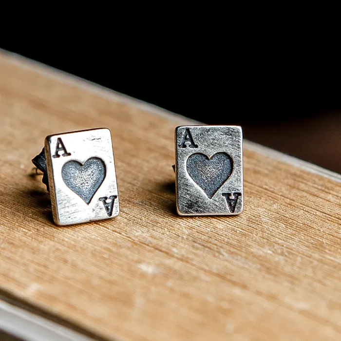 Authentic The Ace of Fate: Arcane Spades Talisman Studs