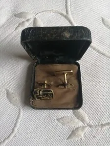 Authentic The Merlin Enigma: Gilded Cufflinks of the Ancient Alchemist