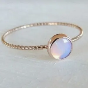 Authentic Moonstone Gold Plated Gemstone 925 Sterling Silver Handmade Ring For D-183