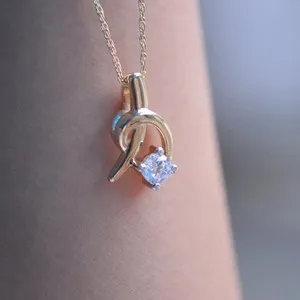 Authentic The Eternal Luminescence Moissanite Infinity Talisman in 14k Gold Plate