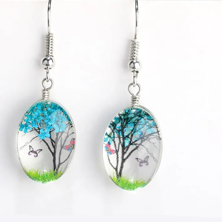 Authentic Whispers of the Meadow Sanctuary Glass Drop Earrings