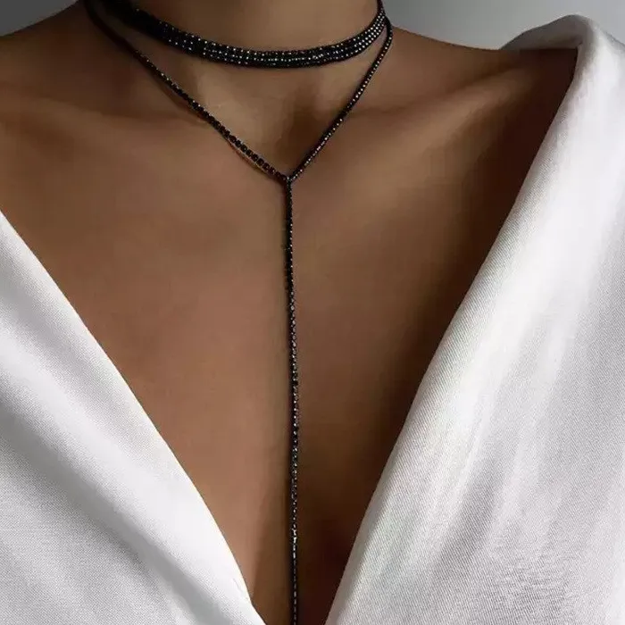 Authentic The Obsidian Cascade Choker of Shimmering Shadows and Light
