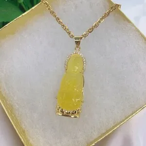 Authentic The Radiant Compassion Guanyin White Gold Plated Talisman