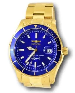 Authentic Invicta Pro Diver Master of the Oceans 18K Gold Plated Talismanic Timepiece