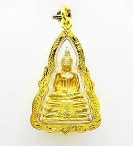 Authentic Radiant Sothorn Buddha Sacred Gold-Plated Amulet