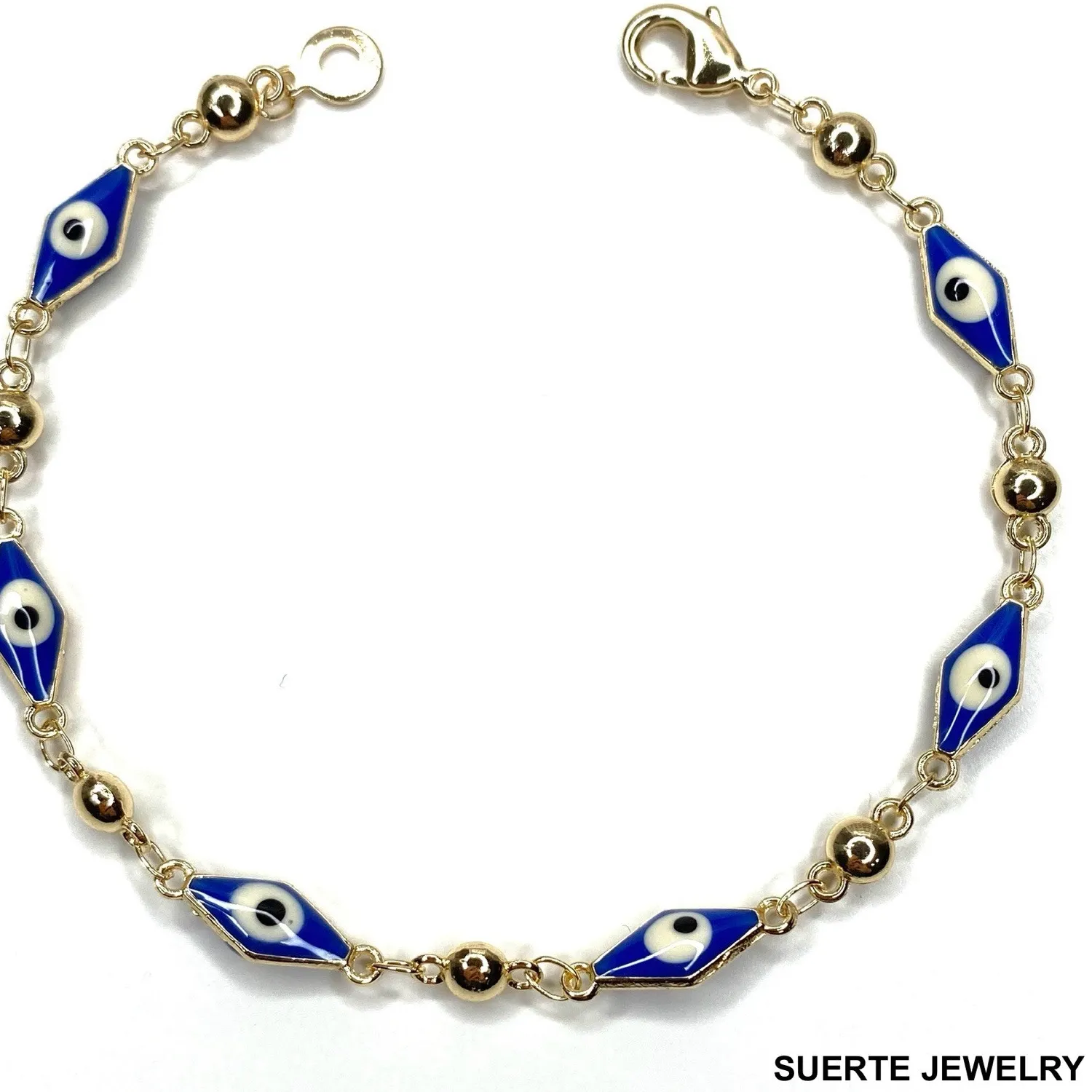 Authentic The Gilded Sentinel: 14K Gold-Plated Evil Eye Protective Amulet Bracelet