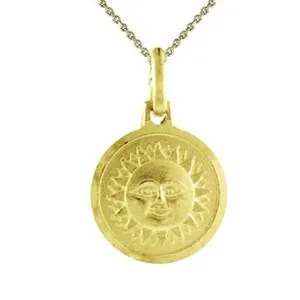 Authentic Celestial Duality Gold-Plated Sun & Moon Necklace