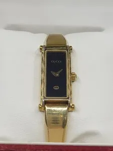 Authentic The Gilded Sentinel: Vintage Swiss Timepiece in Midnight and Gold