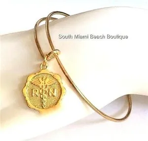 Authentic Nursing RN Caduceus Charm Bracelet - The Guardian's Grace