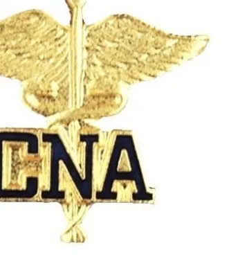 Authentic CNA Caduceus Lapel Pin Medical Emblem Graduation Prestige Gold Plated 1071
