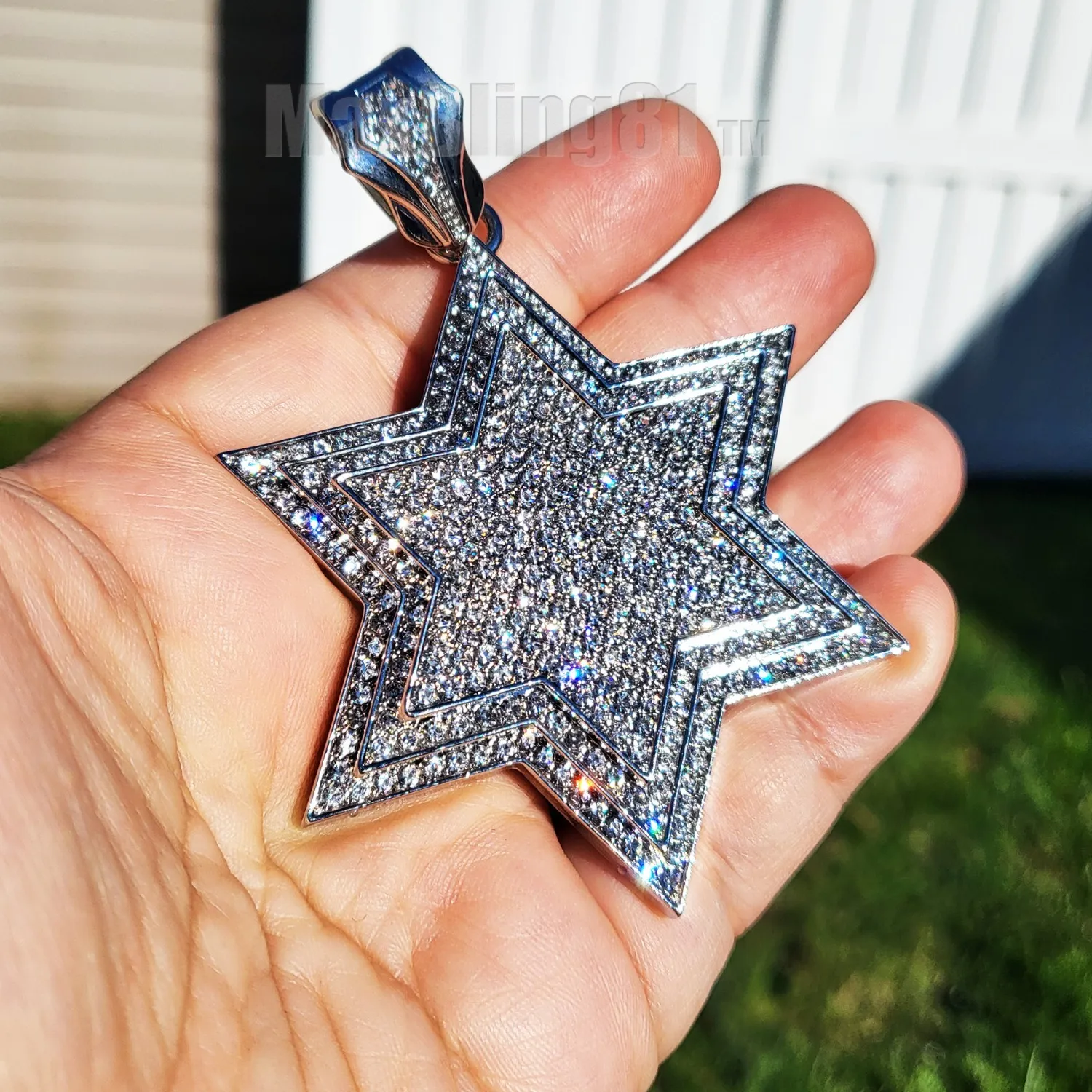 Authentic Radiant Hexagram of Celestial Harmony Gold Pendant