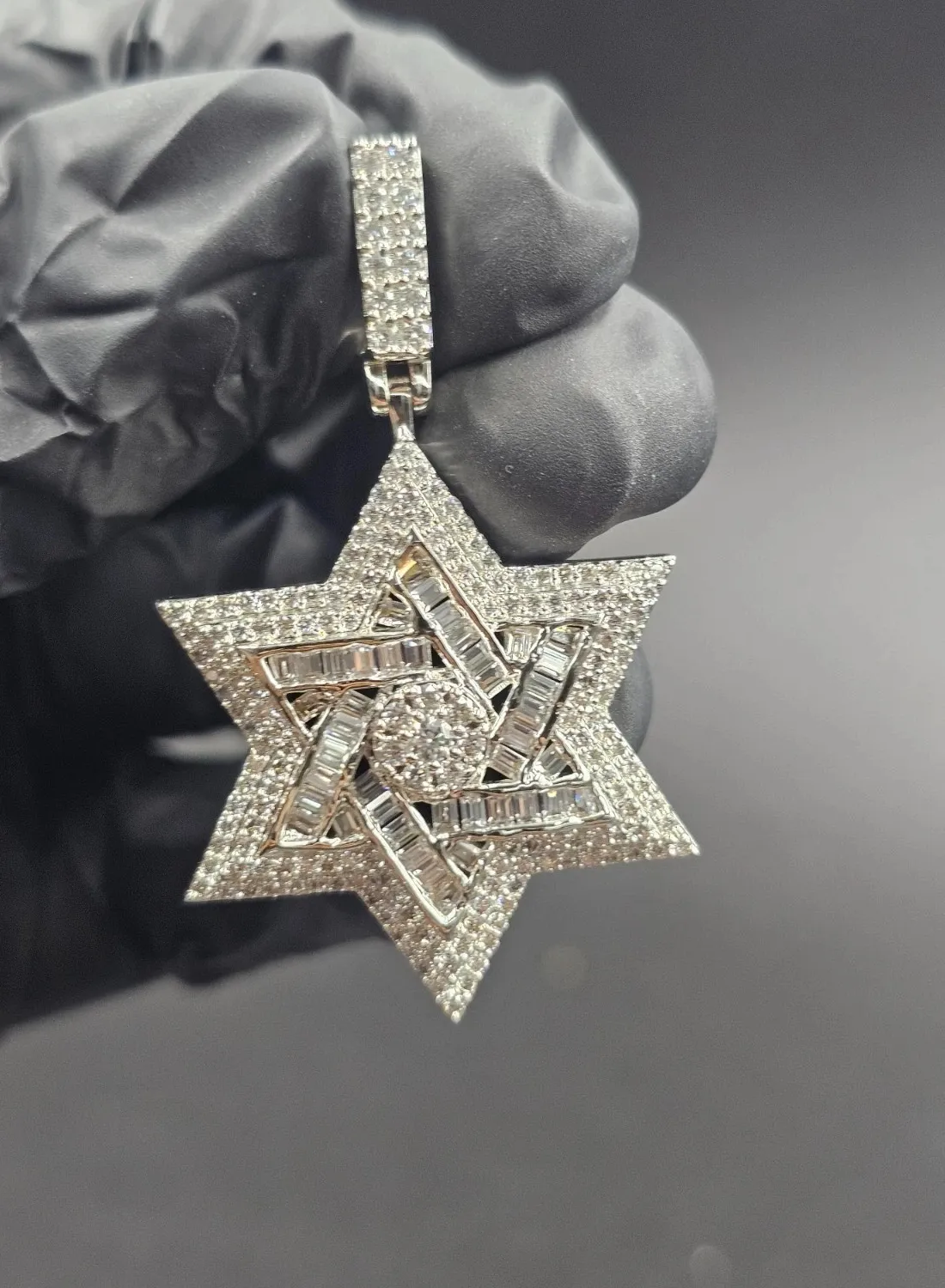Authentic Stellar Protection: 2.30Ct Lab Diamond Star of David Pendant