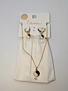 Authentic The Celestial Equilibrium: Gold-Plated Yin Yang Talisman Set