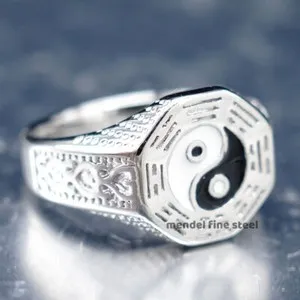 Authentic The Celestial Equilibrium: Gold-Plated Yin Yang Protection Ring