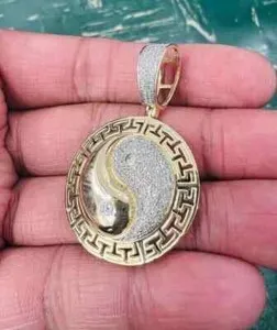 Authentic Embracing Harmony with the 14k Golden Yin Yang