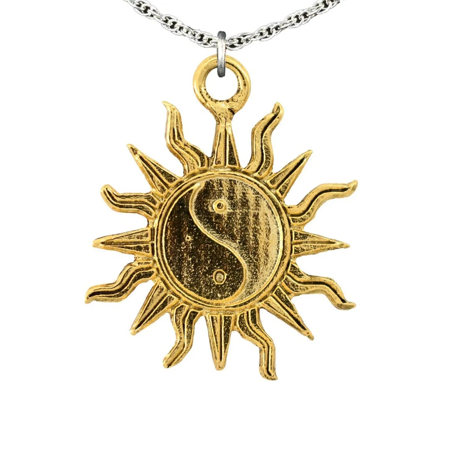Authentic Creative Pewter Designs Yin Yang Sun Necklace & Pendant, G052