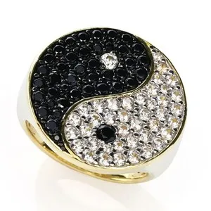 Authentic The Celestial Duality: 18K Gold-Plated Yin & Yang Zircon Talisman