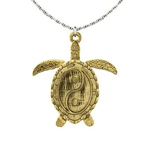 Authentic The Celestial Mariner: Yin Yang Sea Turtle Gold-Plated Talisman