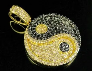 Authentic Harmony of Duality: 2.50 Ct Lab-Created Diamond Yin Yang Symbol Charm Pendant