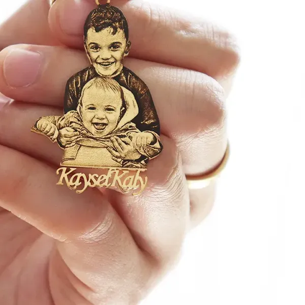 Authentic Personalized Baby Photo Keychain Engraved Family Picture Pendant Custom Dog Cat Keychain Memory Jewelry Picture Pendants
