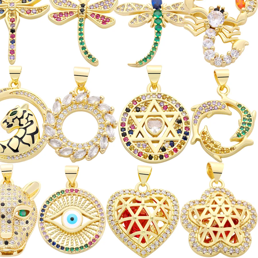 Authentic Sacred Emblems: 18K Gold-Plated Talismans of Protection and Grace