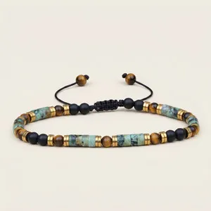 Authentic Grounding Shield: Turquoise Tiger Eye Onyx Amulet for Harmony and Balance