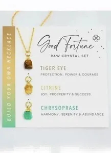 Authentic Mystic Gold‑Plated Tiger Eye, Citrine & Chrysoprase Necklace