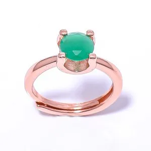 Authentic Garnet Guardian: Rose‑Gold Plated Ring of Crimson Resolve