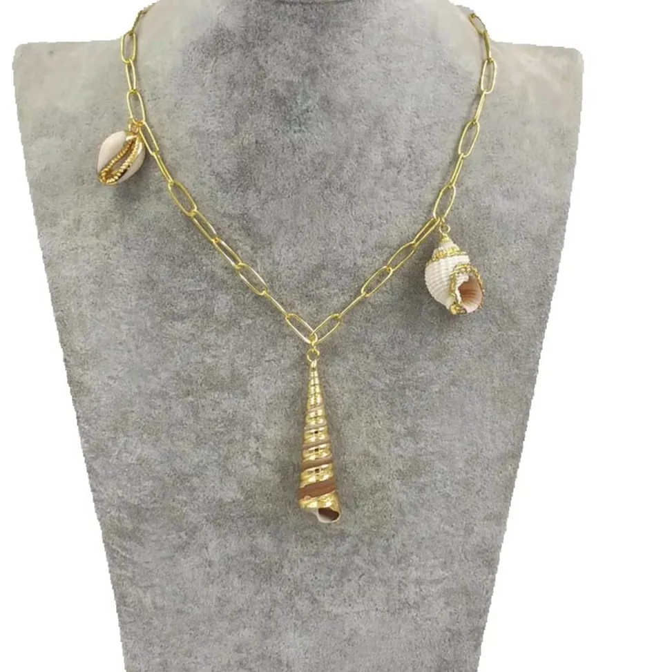 Authentic The Oceanic Echo: Golden Cowrie Shell Talisman