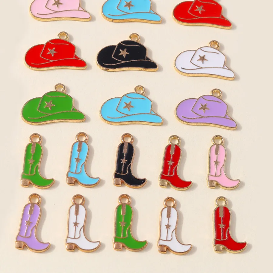 Authentic Enchanted Cowgirl Spirit Charms – Boots & Hat Set (10 pcs)