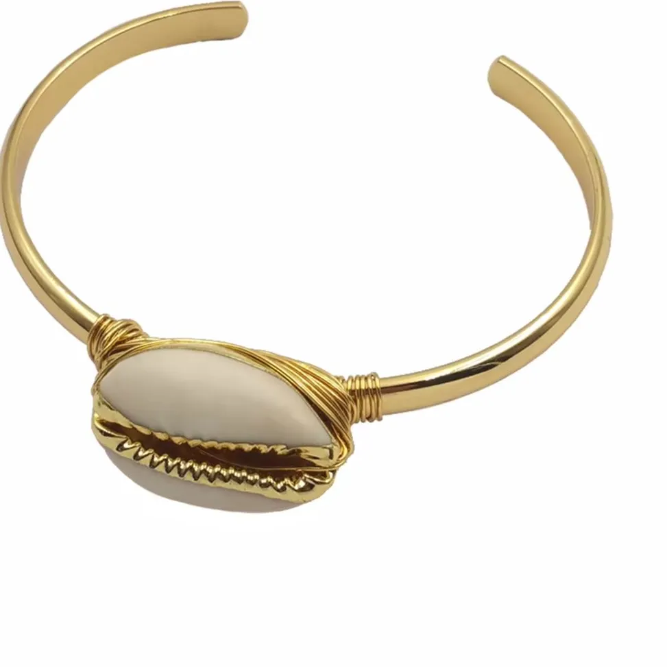 Authentic Ocean's Whisper Cowrie Charm Bracelet - Gilded Abundance Amulet