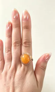 Authentic Golden Ember Halo: Vintage Amber Ring of Warmth & Protection