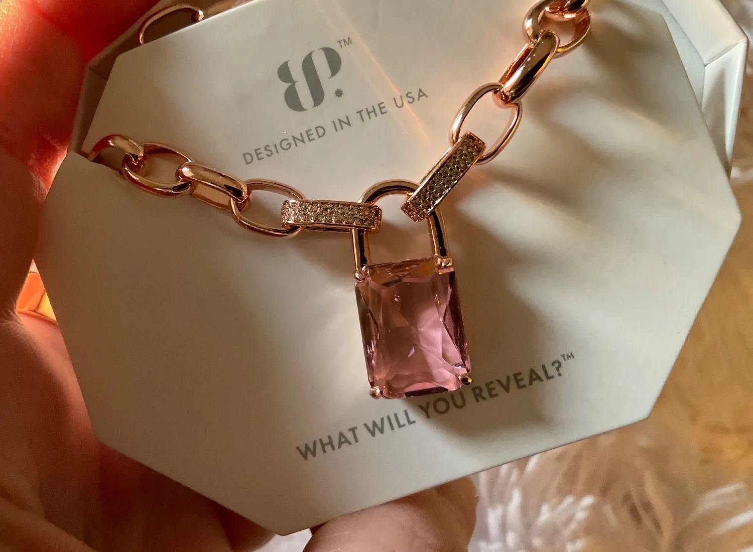 Authentic The Modern Muse Rose Quartz Rose Gold Talisman
