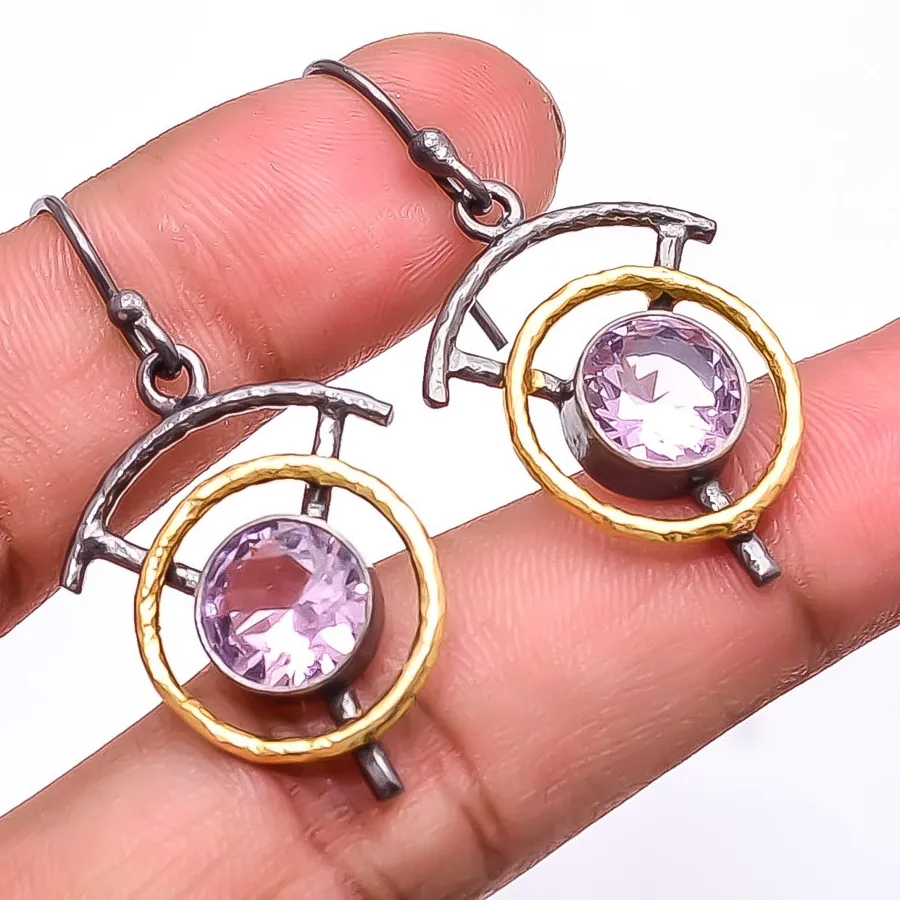 Authentic Ethereal Rose Quartz Radiance: The Sacred Heart Talisman Earrings