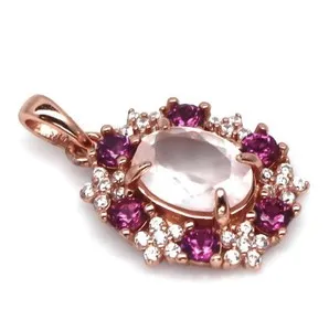 Authentic Ethereal Radiance: The Rose Quartz and Rhodolite Garnet Sacred Talisman