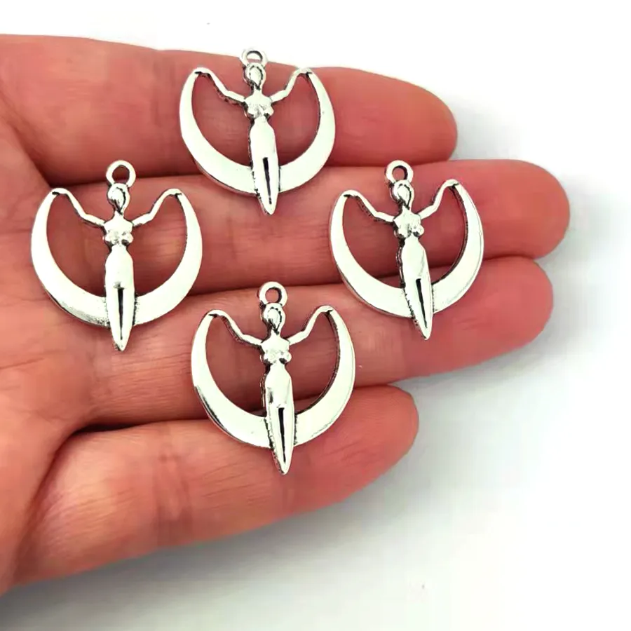 Authentic Celestial Fertility and Divine Feminine Moon Goddess Gold-Plated Talisman Set