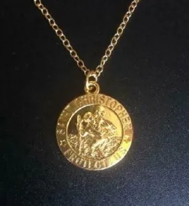 Authentic The Wayfarer's Golden Beacon: Saint Christopher Guardian Pendant