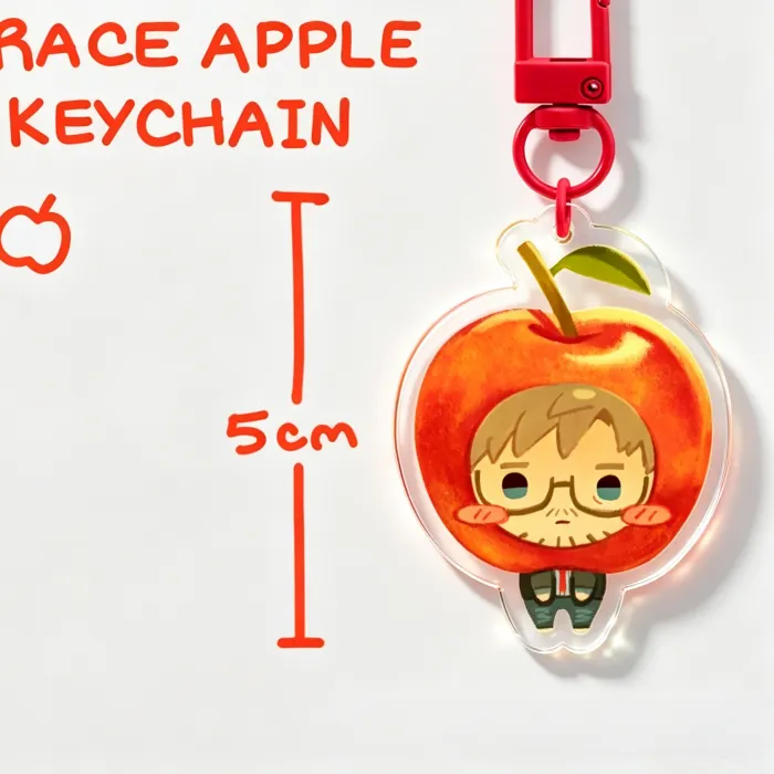 Authentic Project Hail Mary Teacher Grace Apple Acrylic Keychain Cute Q Character Bag Charm Book Lover Pendant Nerd For Sci-Fi Fans