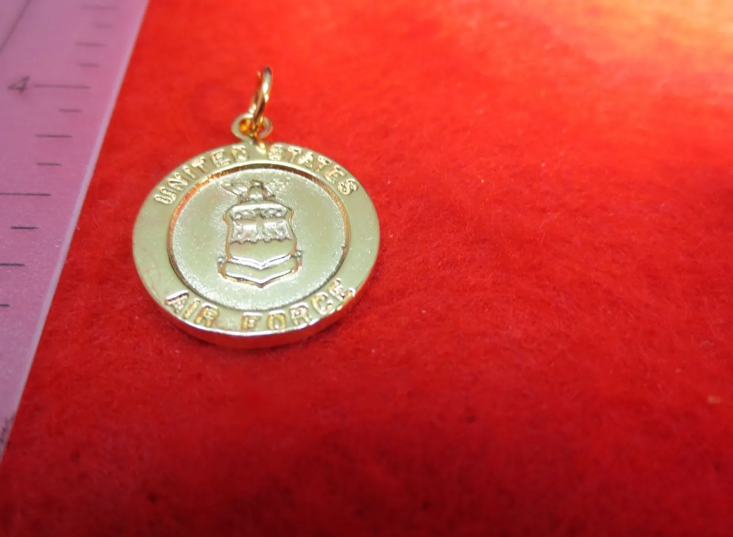Authentic The Guardian of the Skies St. Christopher and Air Force Gold-Plated Talisman
