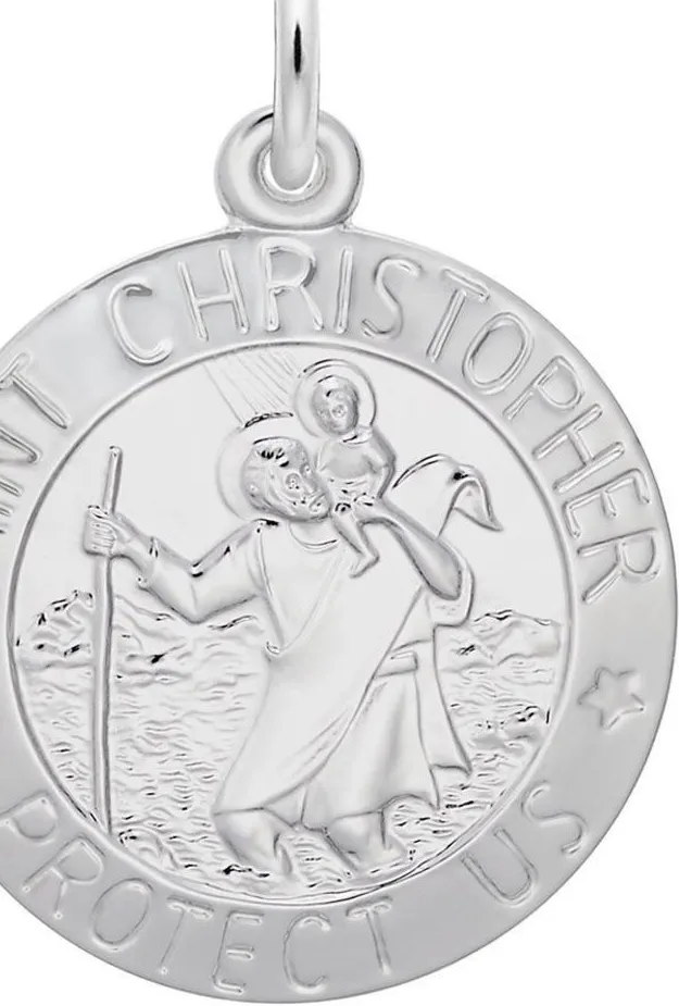 Authentic St. Christopher Charm by Rembrandt 10K or 14K Gold or Sterling Silver