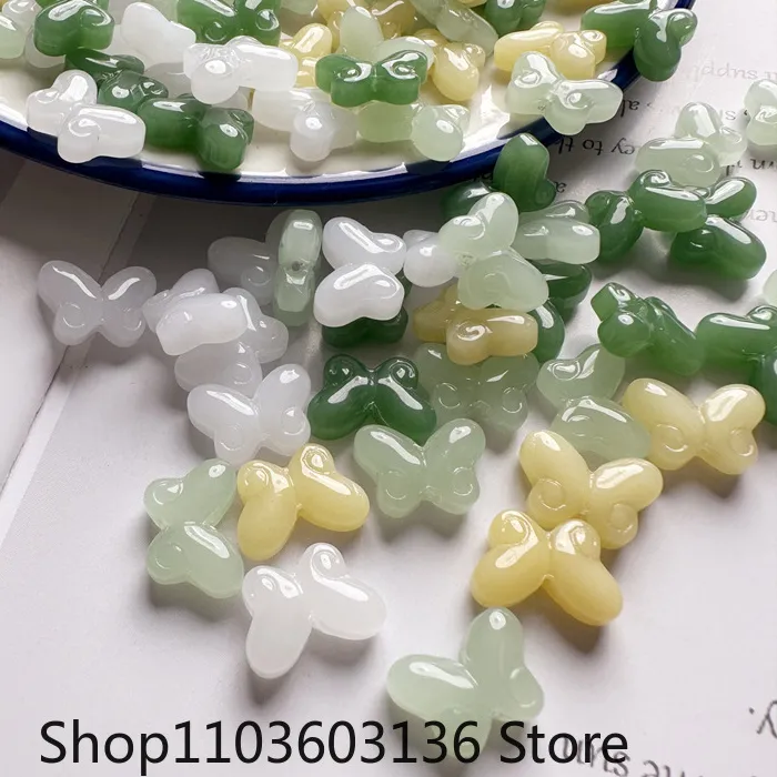 Authentic 10pcs DIY Natural Jade Agate Butterfly Beads Accessories Real Jewelry Gemstone Stone Amulet Luxury Best Selling Gifts